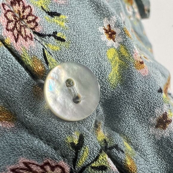 TORRID Blouse Shirt Women's‎ Plus Size 4 Floral Button Front Tie Elastic Waist - Picture 5 of 13